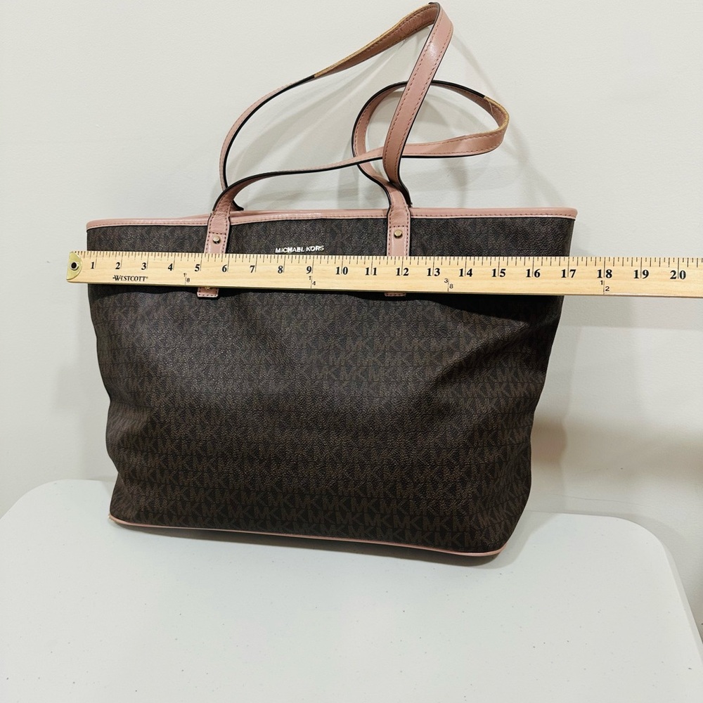MICHAEL KORS‎ Jet Set Signature Large Travel Tote Brown - Picture 2 of 14